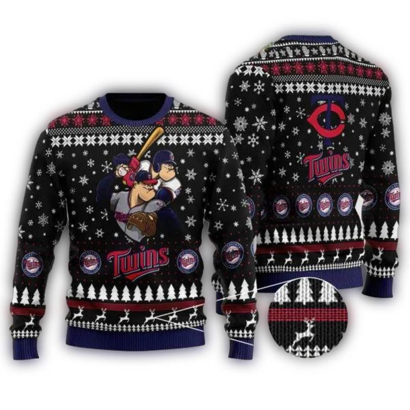 Minnesota Twins Mascot Christmas Ugly Sweater 1
