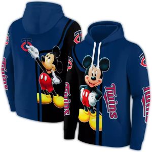 Minnesota Twins Mickey Mouse All-over Print Hoodie