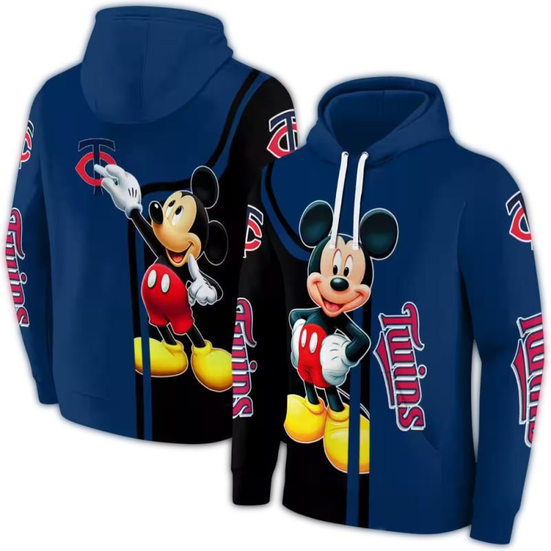 Minnesota Twins Mickey Mouse AOP Hoodie 1