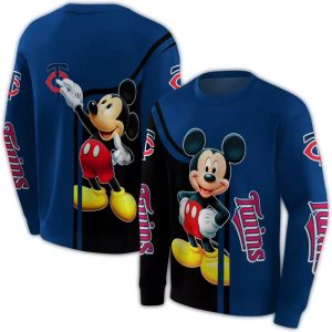 Minnesota Twins Mickey Mouse All-over Print Sweatshirt