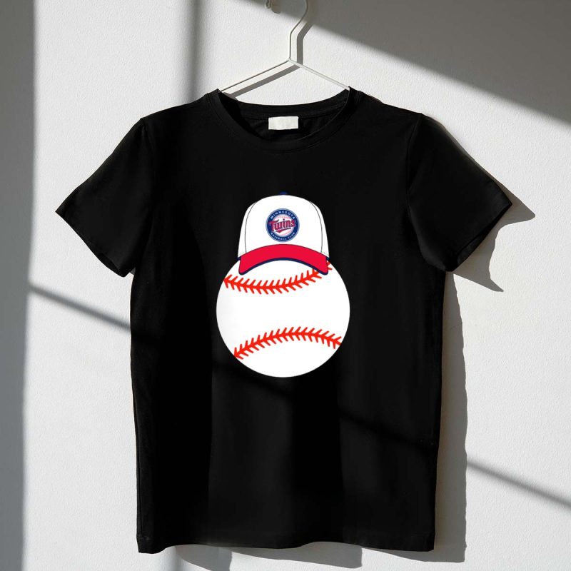 Minnesota Twins Mickey Mouse Baseball Hat and Ball T Shirt t shirt 1 1