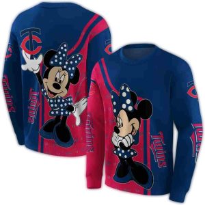 Minnesota Twins Minnie Mouse All-over Print Sweatshirt