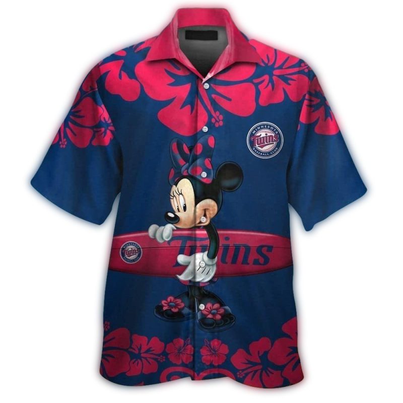 Minnesota Twins Minnie Mouse Flower Hawaiian Shirt 1