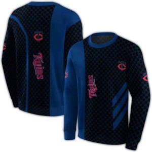 Minnesota Twins Monogram Gc Pattern All-over Print Sweatshirt