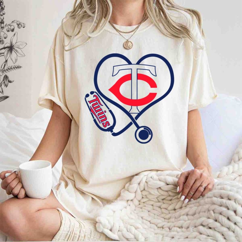Minnesota Twins Nurse Love Stethoscope Heart T Shirt t shirt 1 1