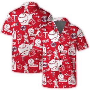 Minnesota Twins Red All Star Hawaiian Shirt
