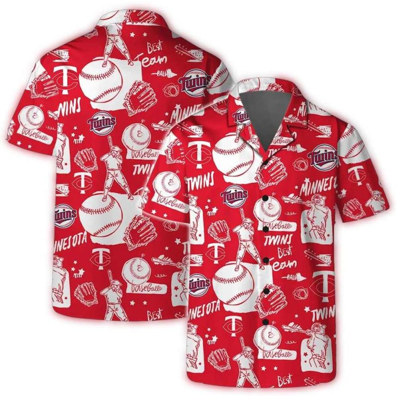 Minnesota Twins Red All Star Hawaiian Shirt 1