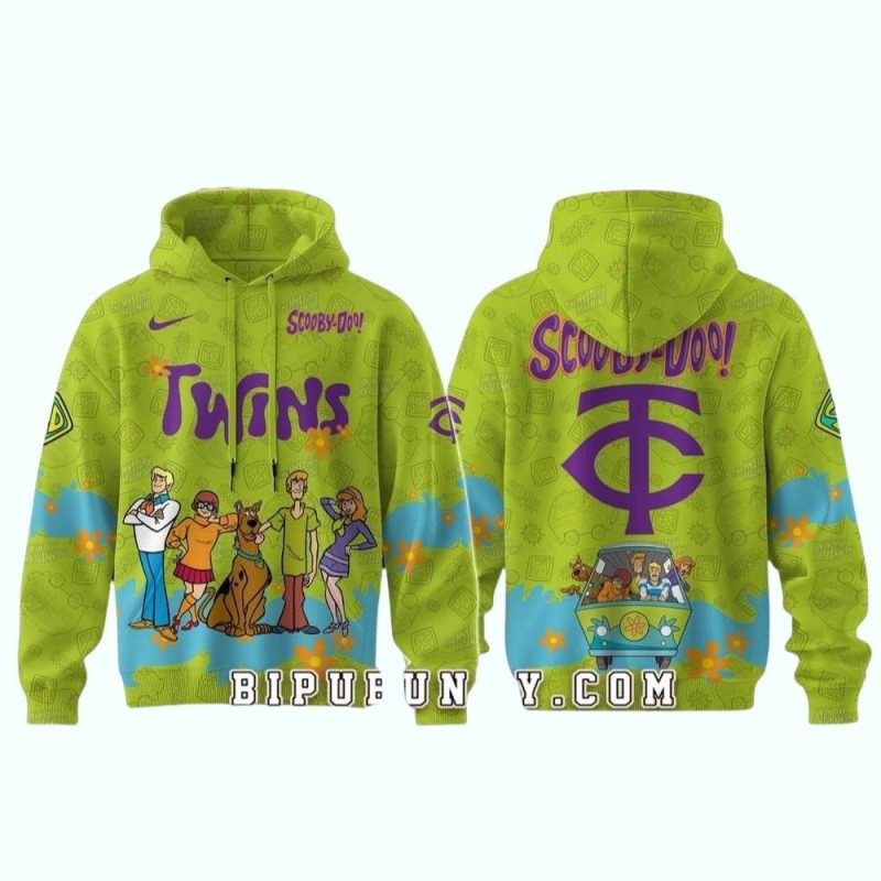 Minnesota Twins Scooby Doo AOP Hoodie 1