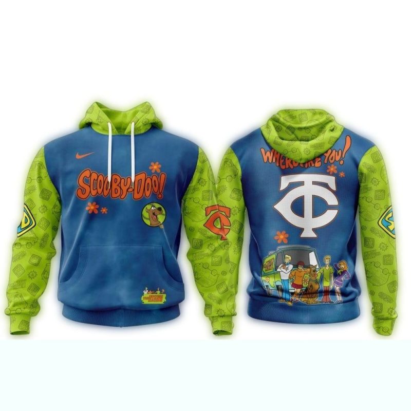 Minnesota Twins Scooby Doo Where Are You AOP Hoodie 1