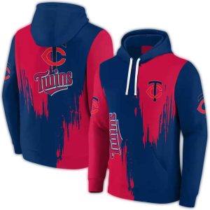 Minnesota Twins Splatter Effect All-over Print Hoodie