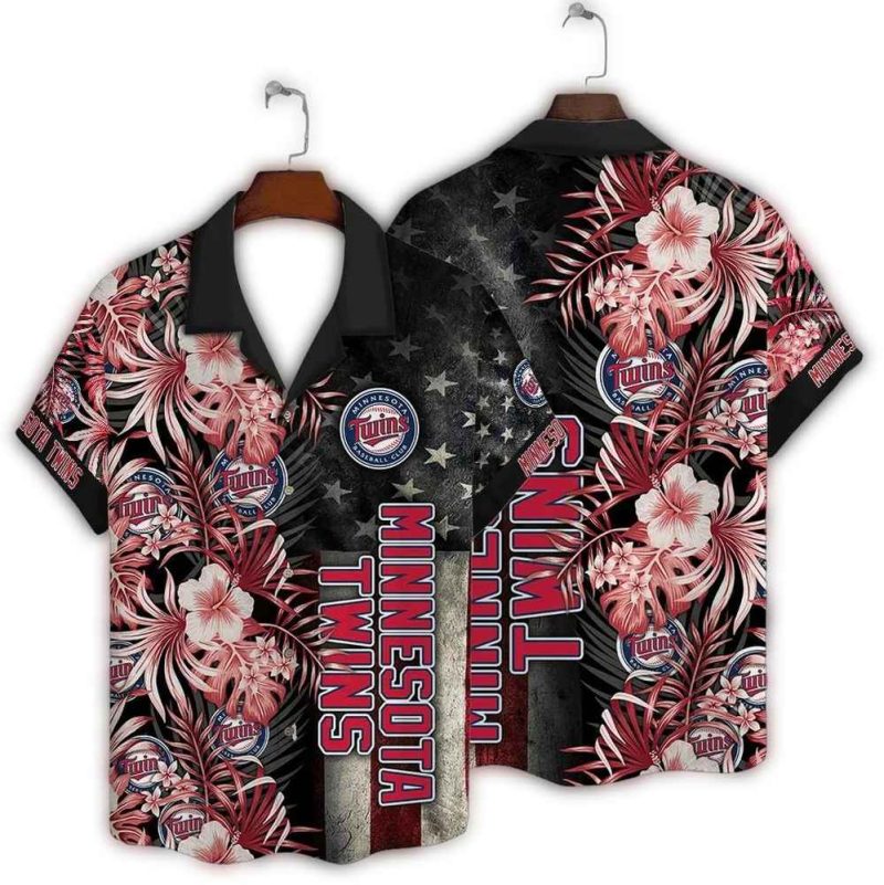 Minnesota Twins Sunset Vibes Flower Hawaiian Shirt 1