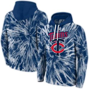 Minnesota Twins Tie Dye Pattern All-over Print Hoodie