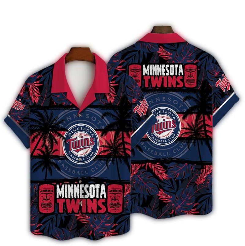 Minnesota Twins Tiki Coconut Beach Tropical Hawaiian Shirt 1
