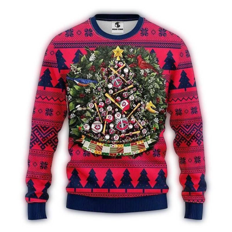 Minnesota Twins Tree Ball Ugly Sweater 1