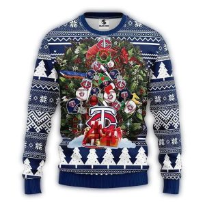 Minnesota Twins Christmas Tree Ugly Sweater For Fans