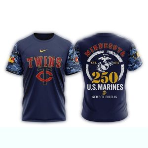 Minnesota Twins USMC 250th Birthday All-over Print T Shirt