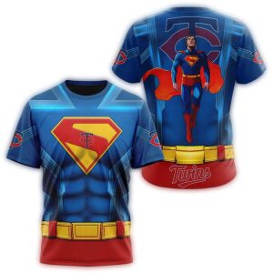 Minnesota Twins X Superman All-over Print T Shirt