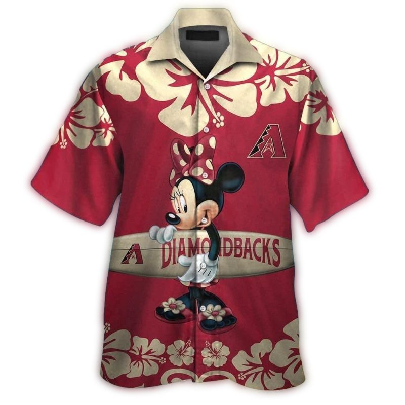 Minnie Mouse Surf with Arizona Diamondbacks Hawaiian Shirt 1