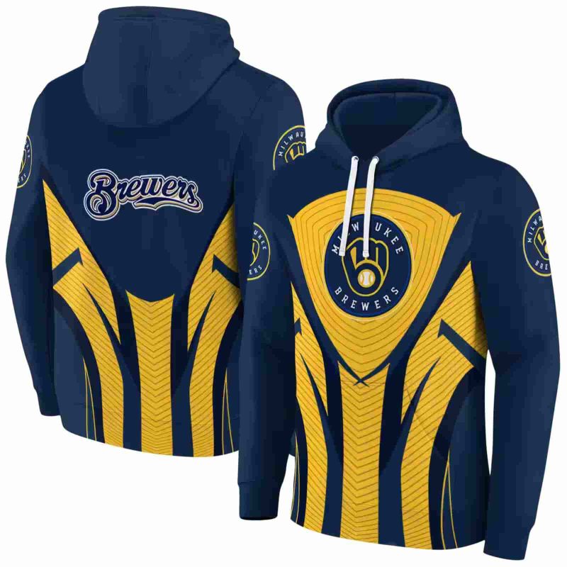 Miwaukee Brewers Concentric Lines AOP Hoodie 1