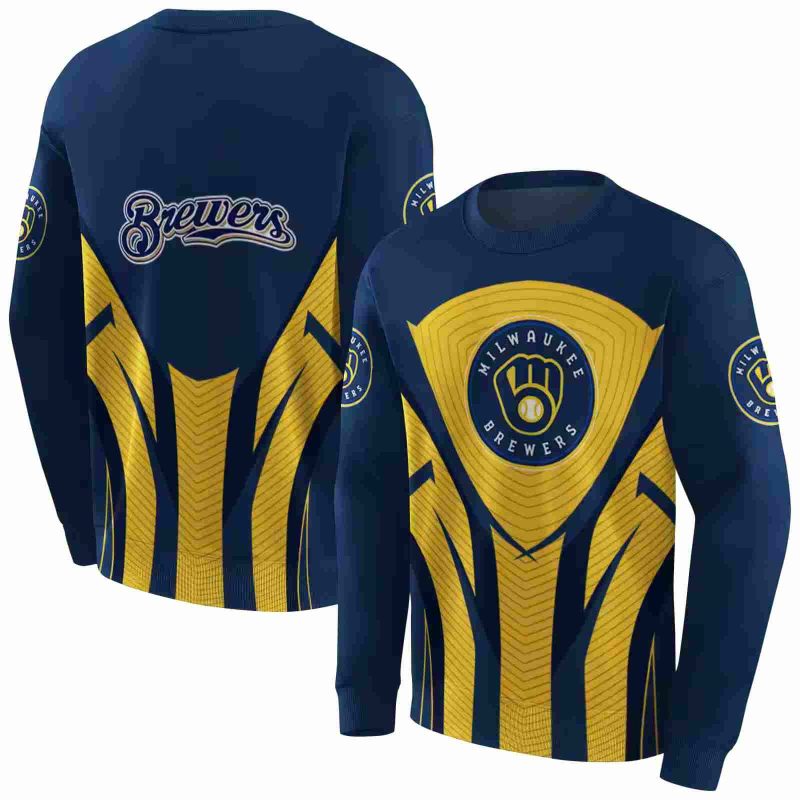 Miwaukee Brewers Concentric Lines AOP Sweatshirt 1