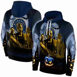 Milwaukee Brewers Friends Horror Halloween Vibes All Over Print Hoodie