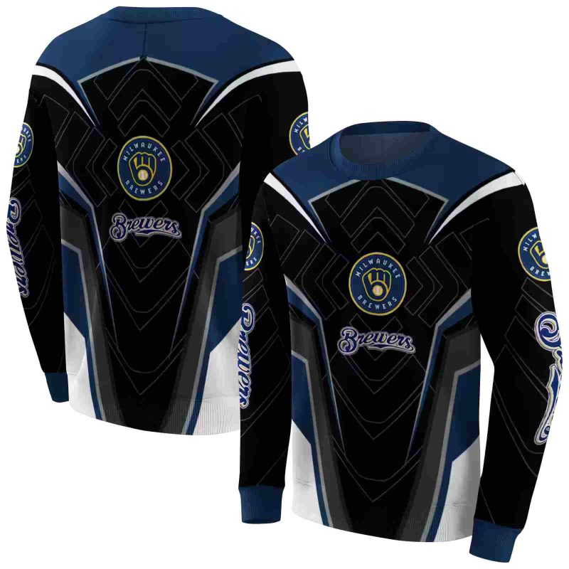 Miwaukee Brewers Futuristic Pattern AOP Sweatshirt 1