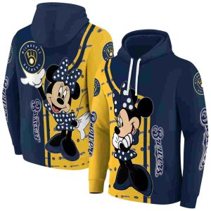 Milwaukee Brewers Minnie Mouse All Over Print Hoodie