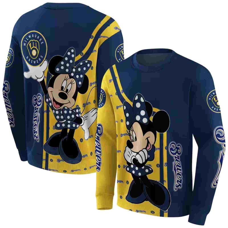 Miwaukee Brewers Minnie Mouse AOP Sweatshirt 1