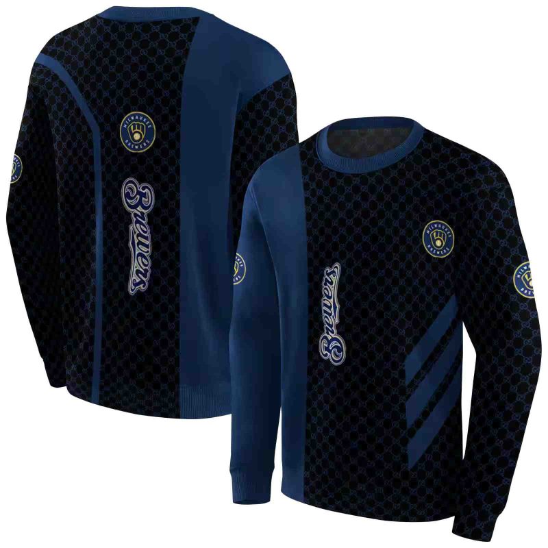Miwaukee Brewers Monogram Pattern AOP Sweatshirt 1