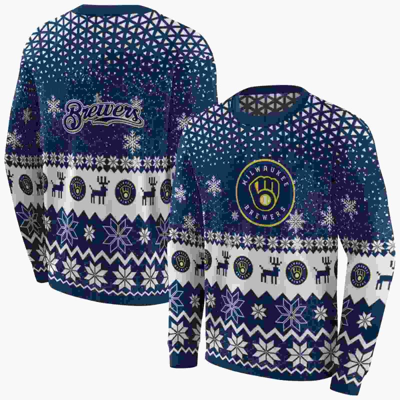 Miwaukee Brewers Reindeer Motif AOP Sweatshirt 1