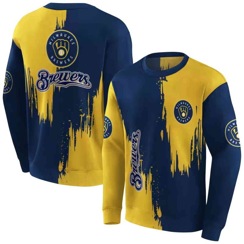 Miwaukee Brewers Splatter Effect AOP Sweatshirt 1