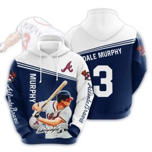 Dale Murphy Atlanta Braves Signature All-Over Print Hoodie