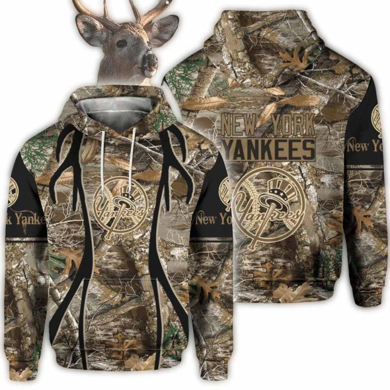 Mlb New York Yankees Hunting 3D Hoodie
