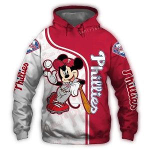 Mickey Player All Over Print Philadelphia Phillies Hoodie for Fans