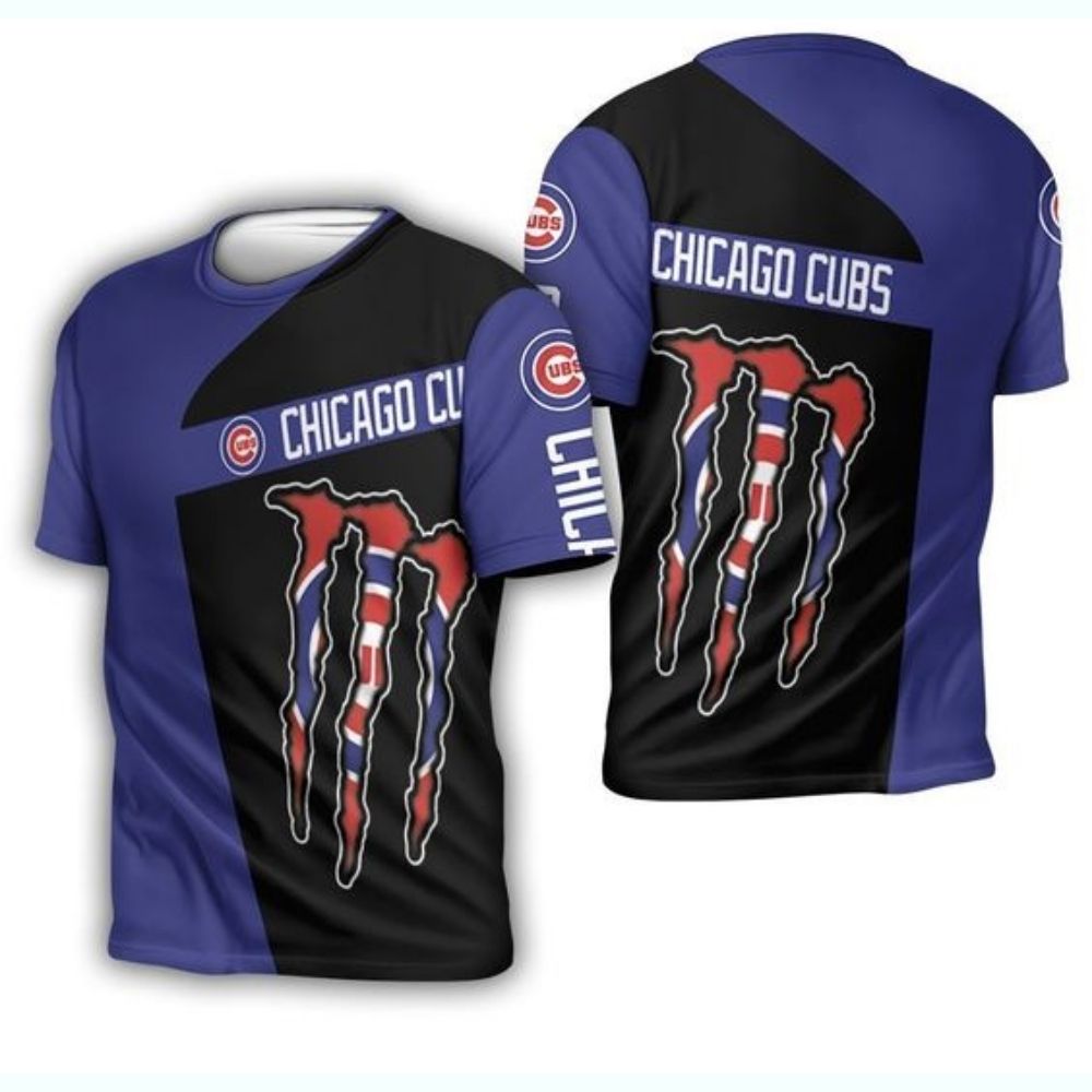 Monster Energy Chicago Cubs 3D T Shirt 1