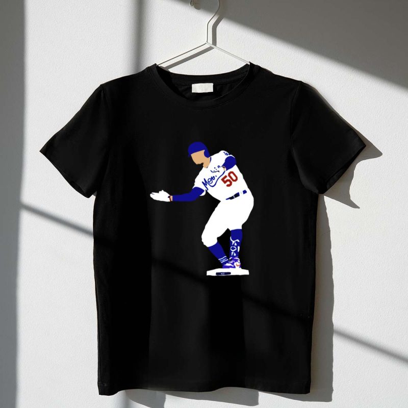 Mookie Betts 50 Baseball Celebration Dodgers T Shirt.jpeg t shirt 1 1