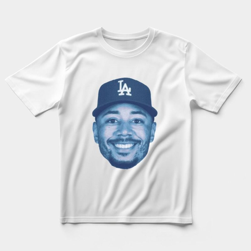 Mookie Betts Halftone Graphic T-Shirt for Fans and Collectors - Image 5