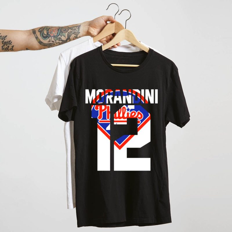 Retro 1993 Philadelphia Phillies Morandini Baseball T-Shirt for Fans - Image 4