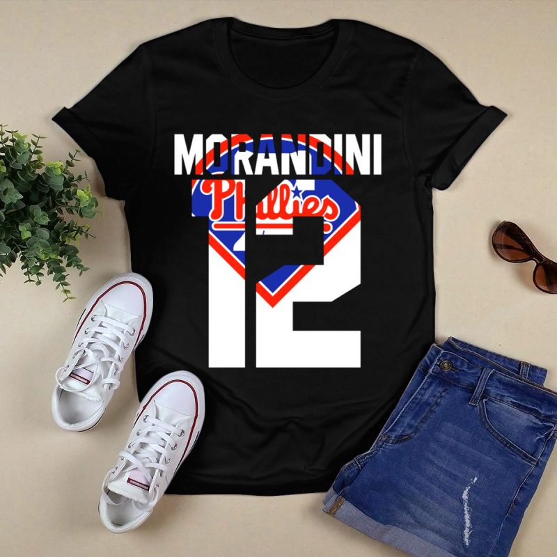Retro 1993 Philadelphia Phillies Morandini Baseball T-Shirt for Fans - Image 5