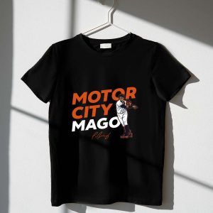 Detroit Tigers Pitcher T-Shirt - Motor City Mago Baseball Tee