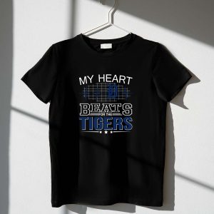 Detroit Tigers My Heart Beats T-Shirt - Ideal Fan Apparel For Game Day