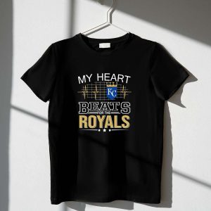 Kansas City Royals My Heart Beats For T-Shirt - Fan Apparel