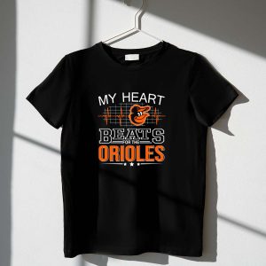 Heart Beats For The Orioles T-Shirt - Perfect Fan Gear For Orioles Supporters