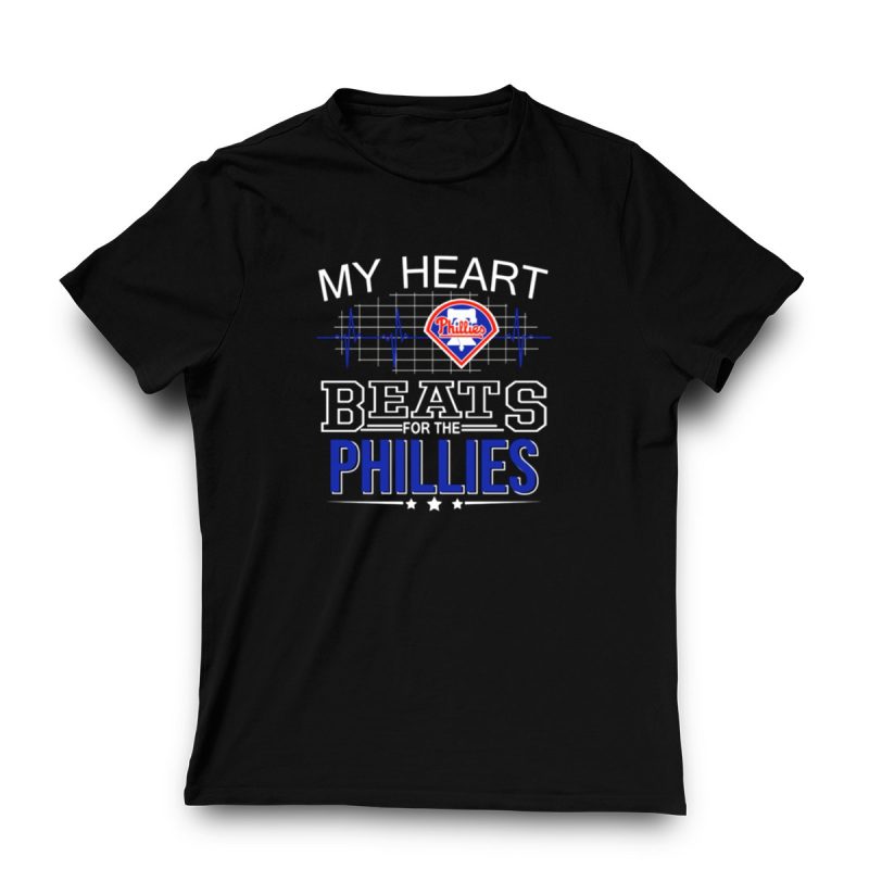My Heart Beats for You Phillies T-Shirt - Ideal Fan Gear for Supporters - Image 3