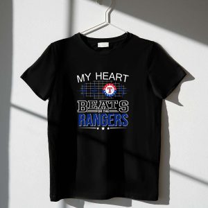 Texas Rangers Heartbeat T-Shirt – Perfect For Fans & Game Day!