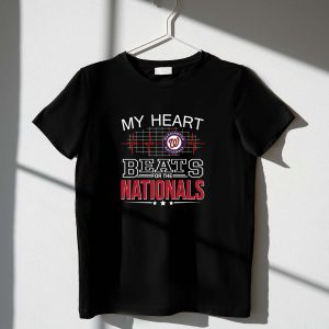 Washington Nationals Heartbeat T-Shirt - Perfect For Fans And Supporters