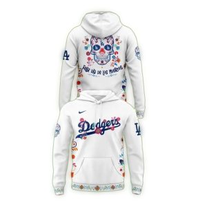 Los Angeles Dodgers Dia De Los Muertos All-Over Print Hoodie