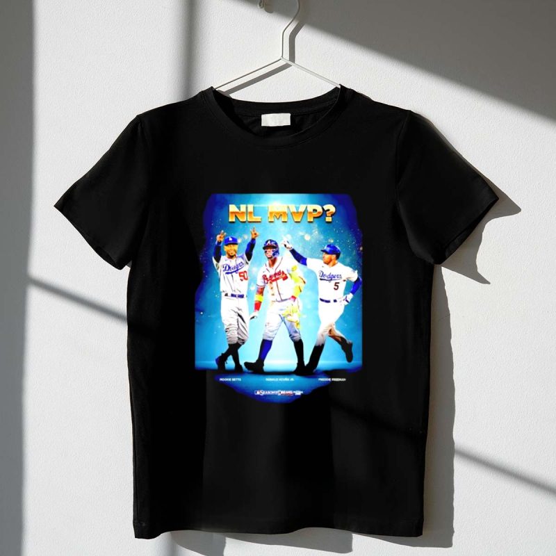 NL MVP Mookie Betts Ronald Acuna Jr Freddie Freeman Dodgers Braves T Shirt.jpeg t shirt 1 1