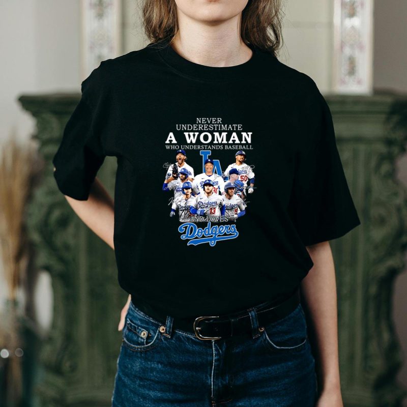 Empowered Baseball Fan T-Shirt for Women – Dodgers Love Design - Image 2