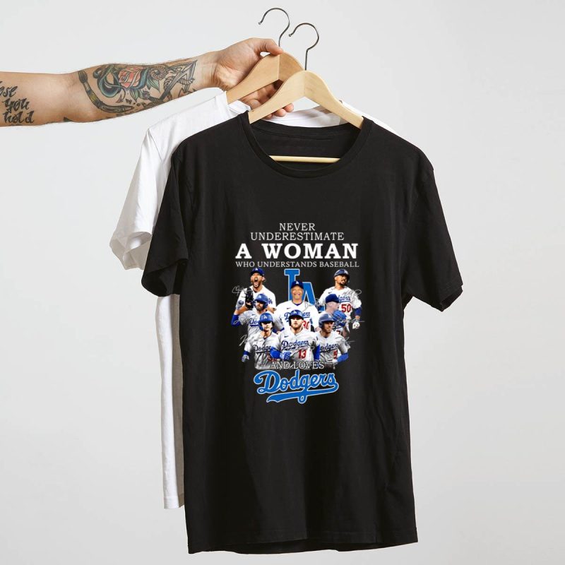 Empowered Baseball Fan T-Shirt for Women – Dodgers Love Design - Image 4
